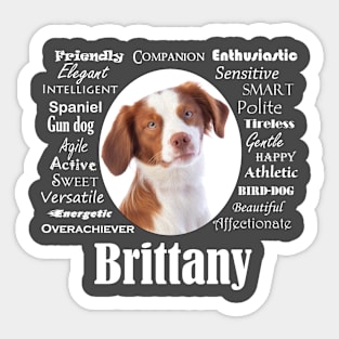 Brittany Traits Sticker